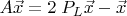 $$A\vec x=2\;P_L\vec x-\vec x$$
