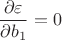 $$\frac {\partial\varepsilon}{\partial b_1}=0$$