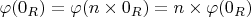 $\varphi (0_R)=\varphi (n \times 0_R)=n \times \varphi (0_R)$