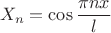 $$
X_{n}=\cos\frac{\pi nx}{l}$$
