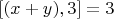 $[(x + y), 3] = 3$