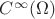 $C^\infty (\Omega)$ $C^\infty (\Omega)$