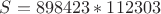 $S = 898423*112303$