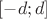$[-d;d]$