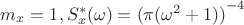 $ m_x=1, S_x^*{(\omega)} = {(\pi({\omega}^2+1))}^{-4} $