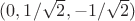 $(0,1/\sqrt{2},-1/\sqrt{2})$