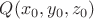 $Q(x_0,y_0,z_0)$