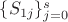 $\{S_{1j}\}_{j=0}^{s}$