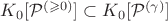 $K_0[\mathcal{P}^{(\geqslant 0)}] \subset K_0[\mathcal{P}^{(\gamma)}]$
