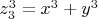 $z_3^3=x^3+y^3 $