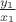 $\frac{y_1}{x_1}$