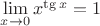 $\lim\limits_{x\to 0} x^{\tg x} = 1$