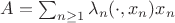 $A = \sum_{n\ge 1} \lambda_n(\cdot, x_n)x_n$