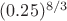 $(0.25)^{8/3}$