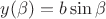 $y(\beta)=b\sin\beta$
