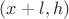 $(x+l, h)$