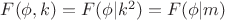 $F(\phi,k)=F(\phi|k^2)=F(\phi|m)$
