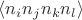 $\langle n_i n_j n_k n_l \rangle$