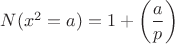 $N(x^2=a)=1+\left(\dfrac{a}{p}\right)$