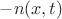 $-n(x,t)$