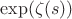 $\exp(\zeta(s))$