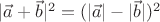 $| \vec a + \vec b |^2 = (| \vec a | - | \vec b |)^2$