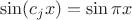$$ Некий \sin(c_j{x})=\sin{\pi}x $$ $$ Некий \sin(c_j{x})=\sin{\pi}x $$