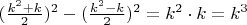 $(\frac{k^2+k}2)^2 - (\frac{k^2-k}2)^2 = k^2 \cdot k = k^3$