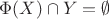 $\Phi(X)\cap Y=\emptyset$
