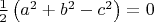 $\frac{1}{2}\left(a^2+b^2-c^2\right)=0$