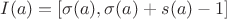 $I(a)=[\sigma(a), \sigma(a) + s(a) - 1]$