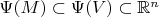 $\Psi(M)\subset \Psi(V) \subset \mathbb R^n$