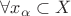 $\forall {x_\alpha}\subset X$