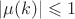 $|\mu(k)|\leqslant 1$