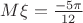 $M\xi=\frac{-5\pi}{12}$