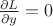 $\[\frac{{\partial L}}{{\partial y}} = 0\]$