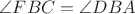 $\angle FBC=\angle DBA$