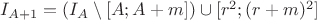 $I_{A+1}=(I_A \setminus [A;A+m]) \cup [r^2;(r+m)^2]$