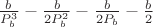 $\frac{b}{P_b^3} - \frac{b}{2P_b^2} -  \frac{b}{2P_b} - \frac{b}{2}$