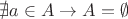 $\nexists a \in A \rightarrow A = \emptyset$