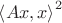 $ \left\langle Ax,x \right\rangle^2 $