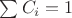 $\sum C_{i} = 1 $