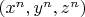 $(x^n, y^n, z^n)$