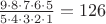$\frac{9\cdot8\cdot7\cdot6\cdot5}{5\cdot4\cdot3\cdot2\cdot1}=126$
