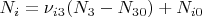 $N_i=\nu_{i3}(N_3-N_{30})+N_{i0}$