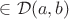 $\vaprhi \in \mathcal{D}(a,b)$