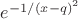 $e^{-1/(x-q)^2}$