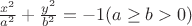 $ \frac{x^2}{a^2} + \frac{y^2}{b^2} = -1 (a \ge b > 0) $
