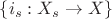 $\{i_s : X_s \rightarrow X\}$