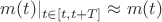$m(t)|_{t\in[t,t+T]}\approx m(t)$